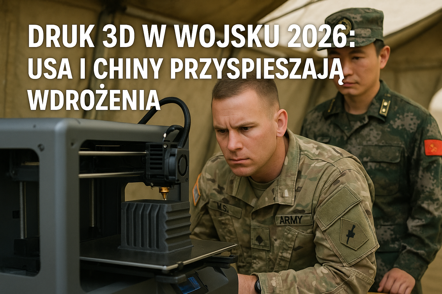 Druk 3D w wojsku 2026: USA i Chiny przyspieszają wdrożenia