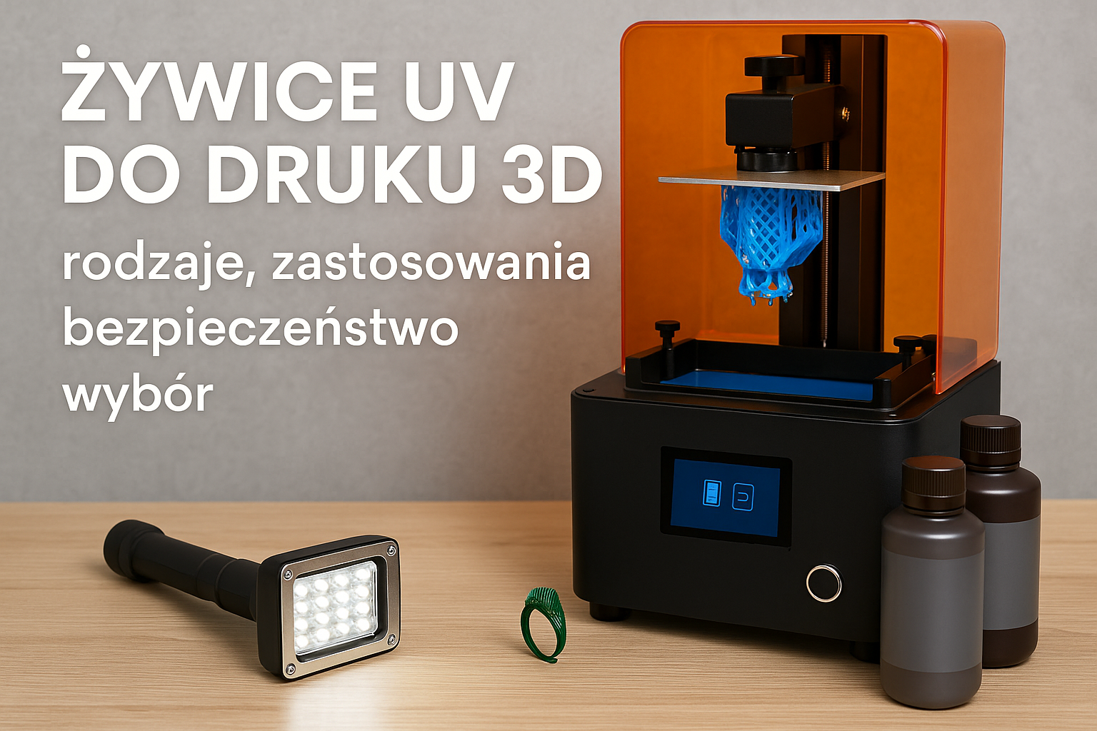 Żywice UV do druku 3D: rodzaje, zastosowania, bezpieczeństwo, wybór