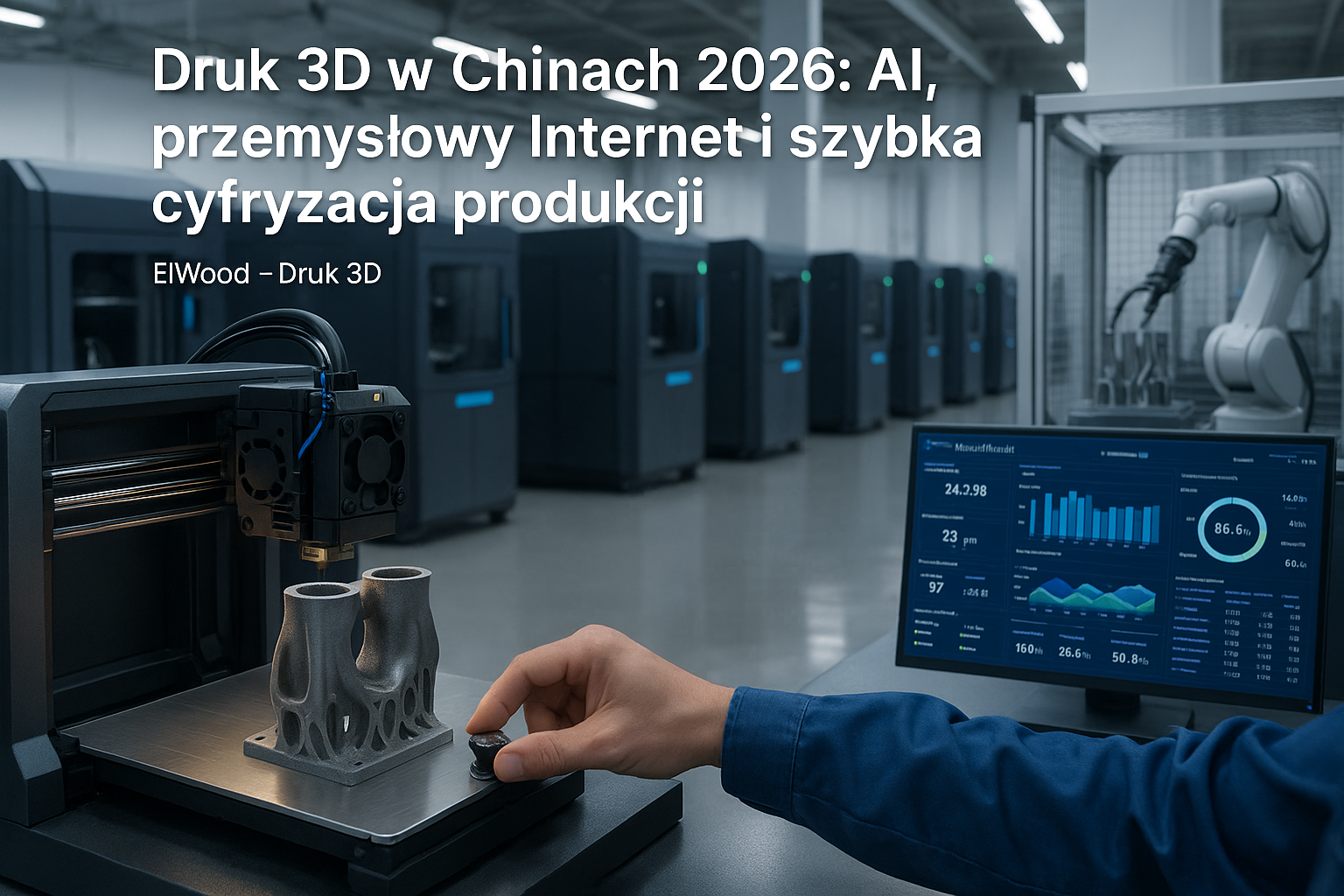 Druk 3D w Chinach 2026: AI, przemysłowy Internet i szybka cyfryzacja produkcji – ElWood – Druk 3D