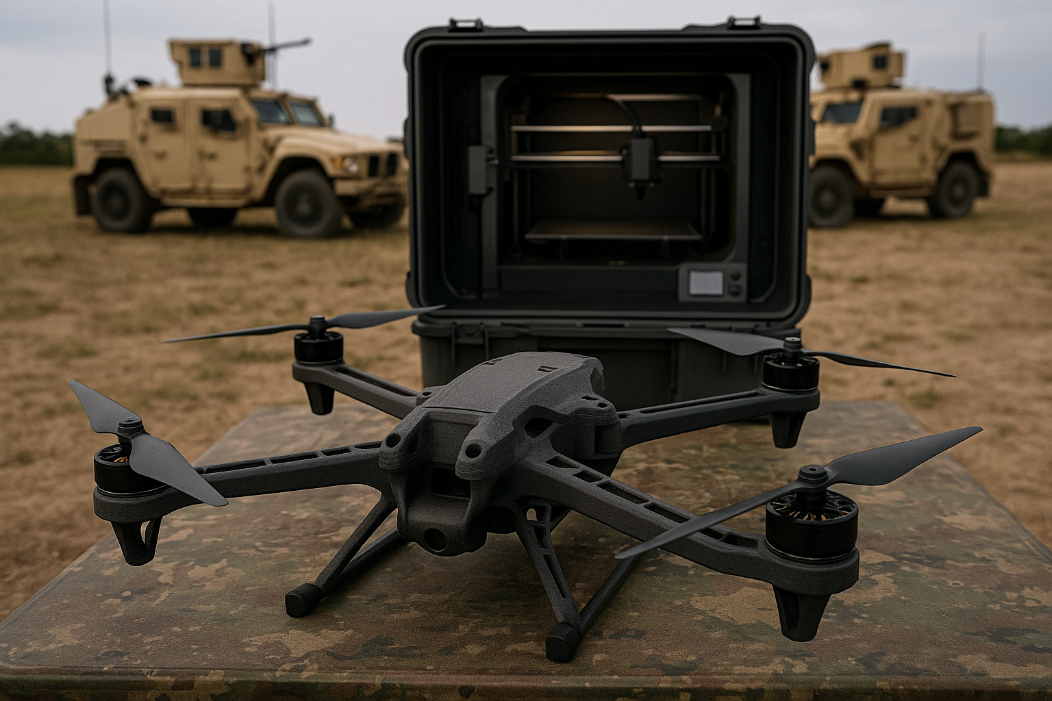 Drony z druku 3D w USA — produkcja i logistyka na polu walki