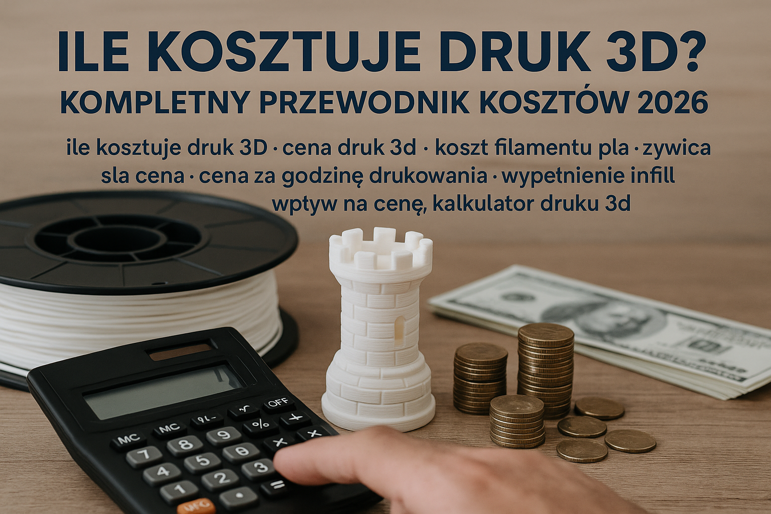 Ile kosztuje druk 3D? Kompletny przewodnik kosztów 2026