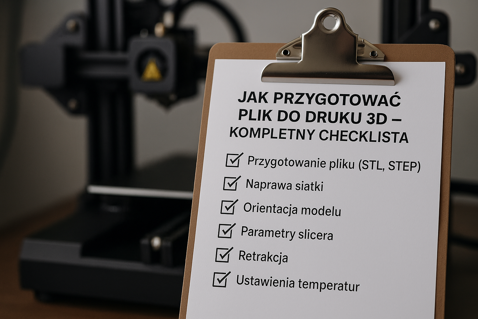 Jak przygotować plik do druku 3D – kompletny checklista