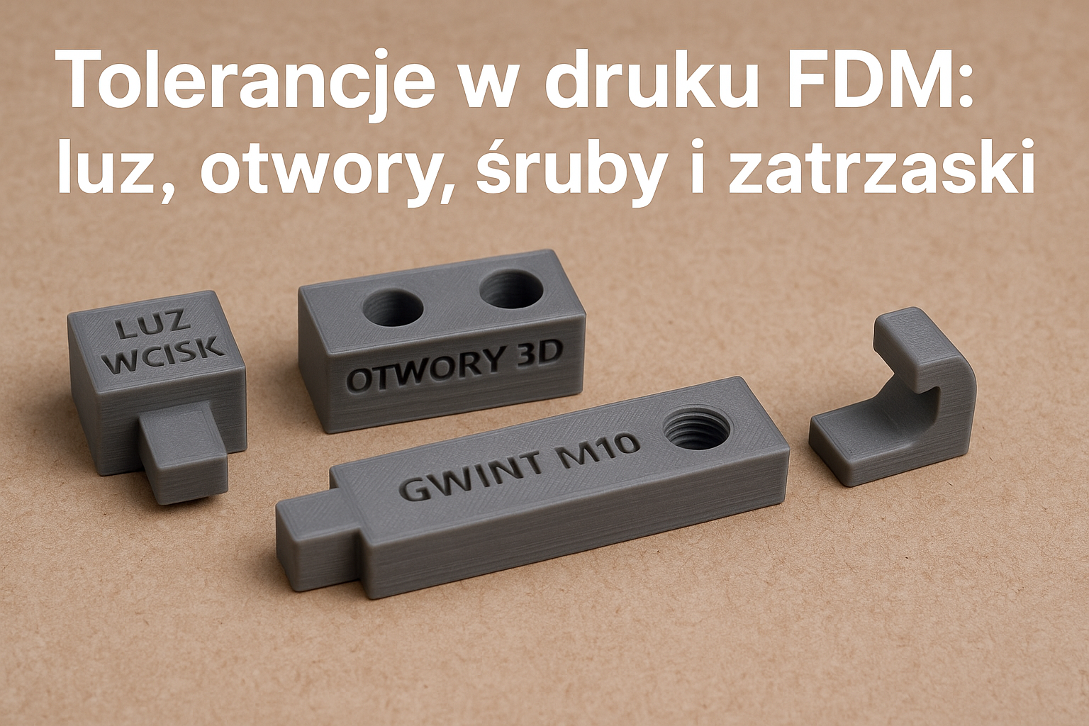 Tolerancje w druku FDM: luz, otwory, śruby i zatrzaski