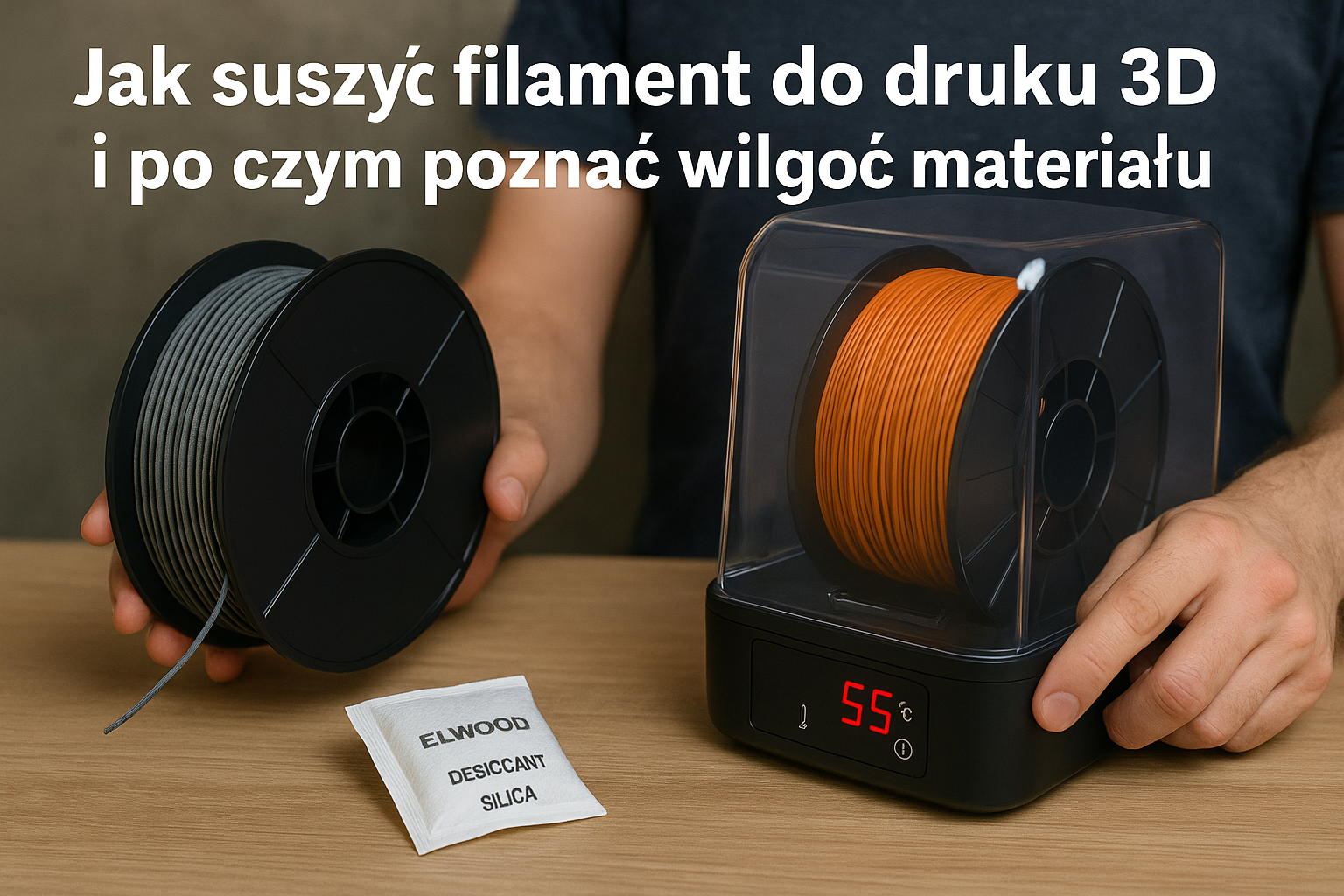 Jak suszyć filament do druku 3D i po czym poznać wilgoć materiału