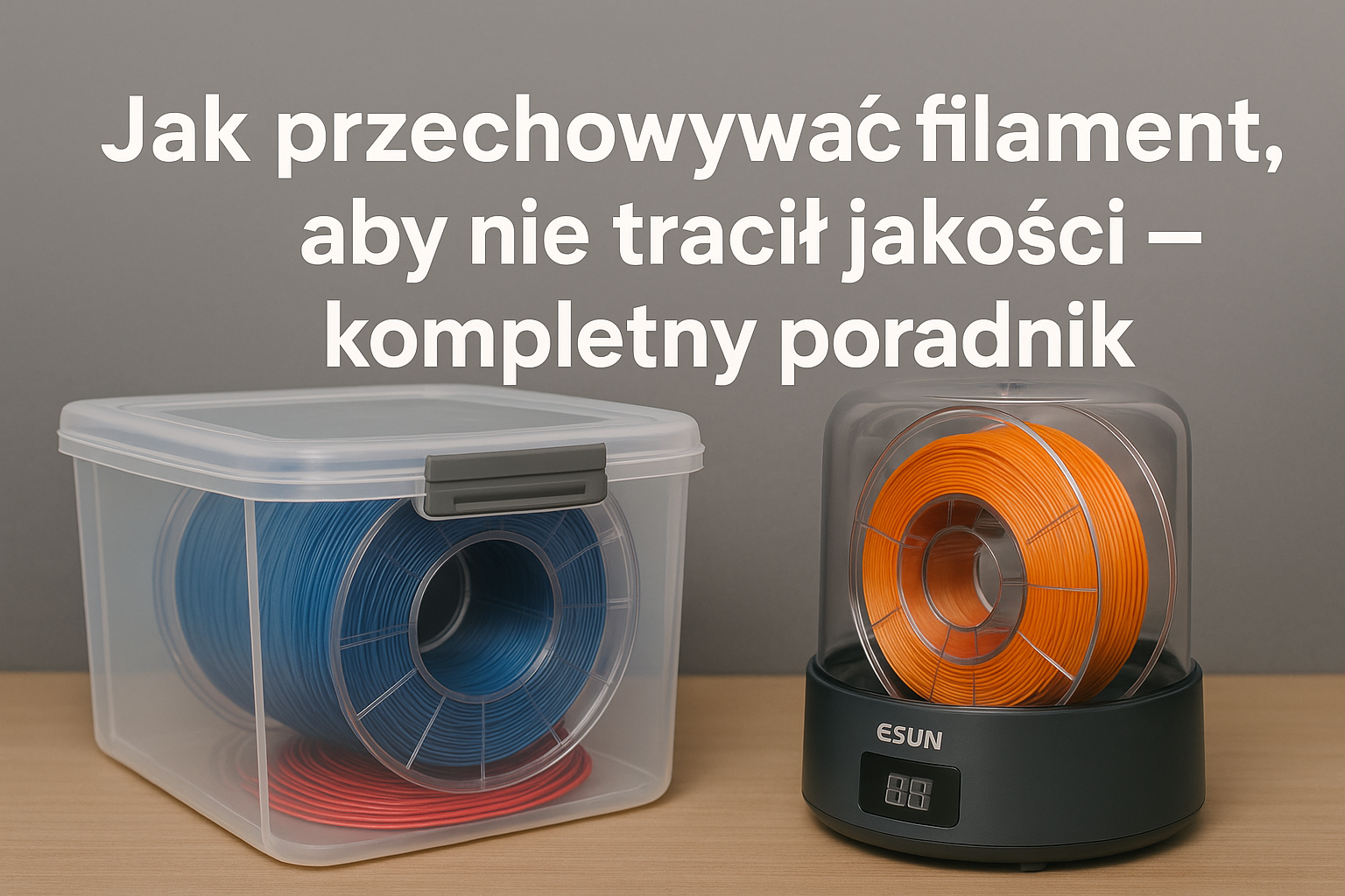 Jak przechowywać filament, aby nie tracił jakości — kompletny poradnik