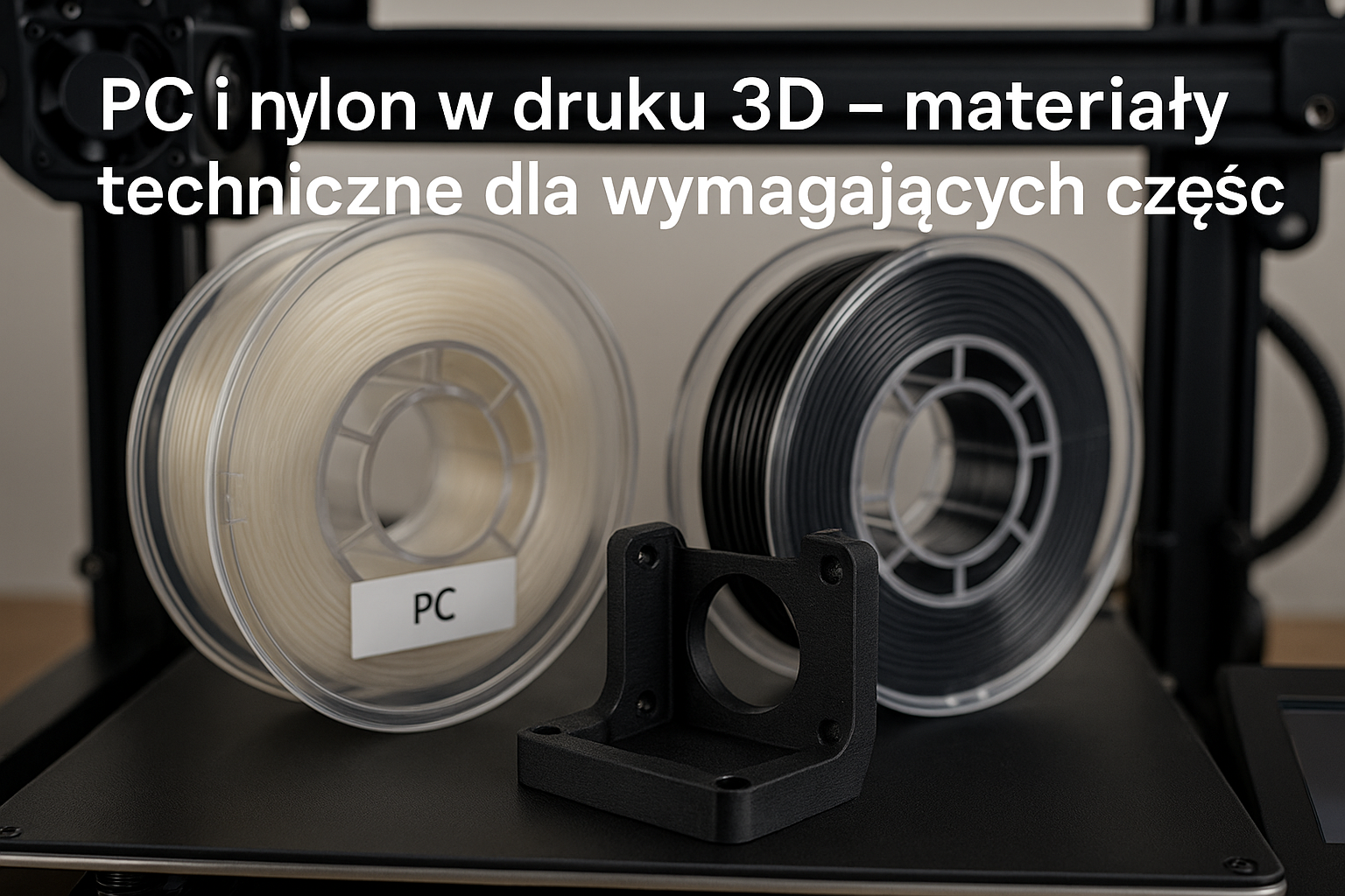 PC i nylon w druku 3D – materiały techniczne dla wymagających części