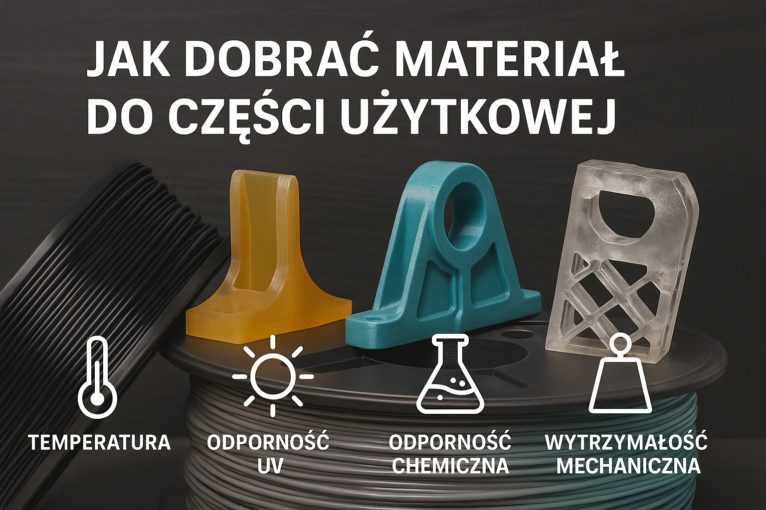 Jak dobrać materiał do części użytkowej: temperatura, UV, chemia, obciążenia