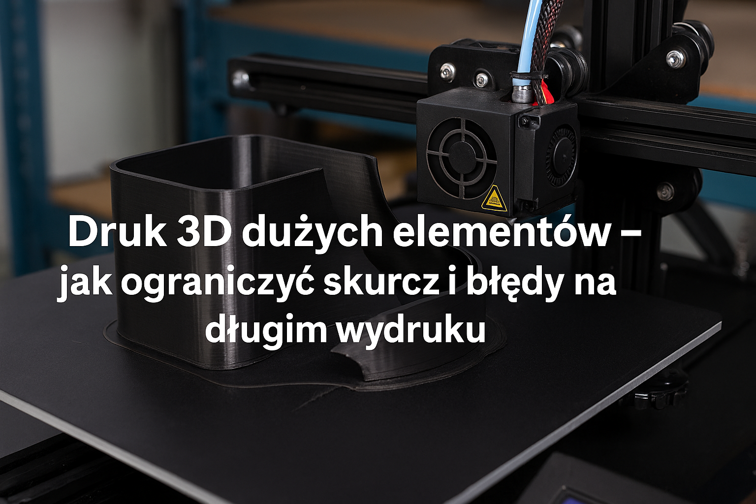 Druk 3D dużych elementów – jak ograniczyć skurcz i błędy na długim wydruku