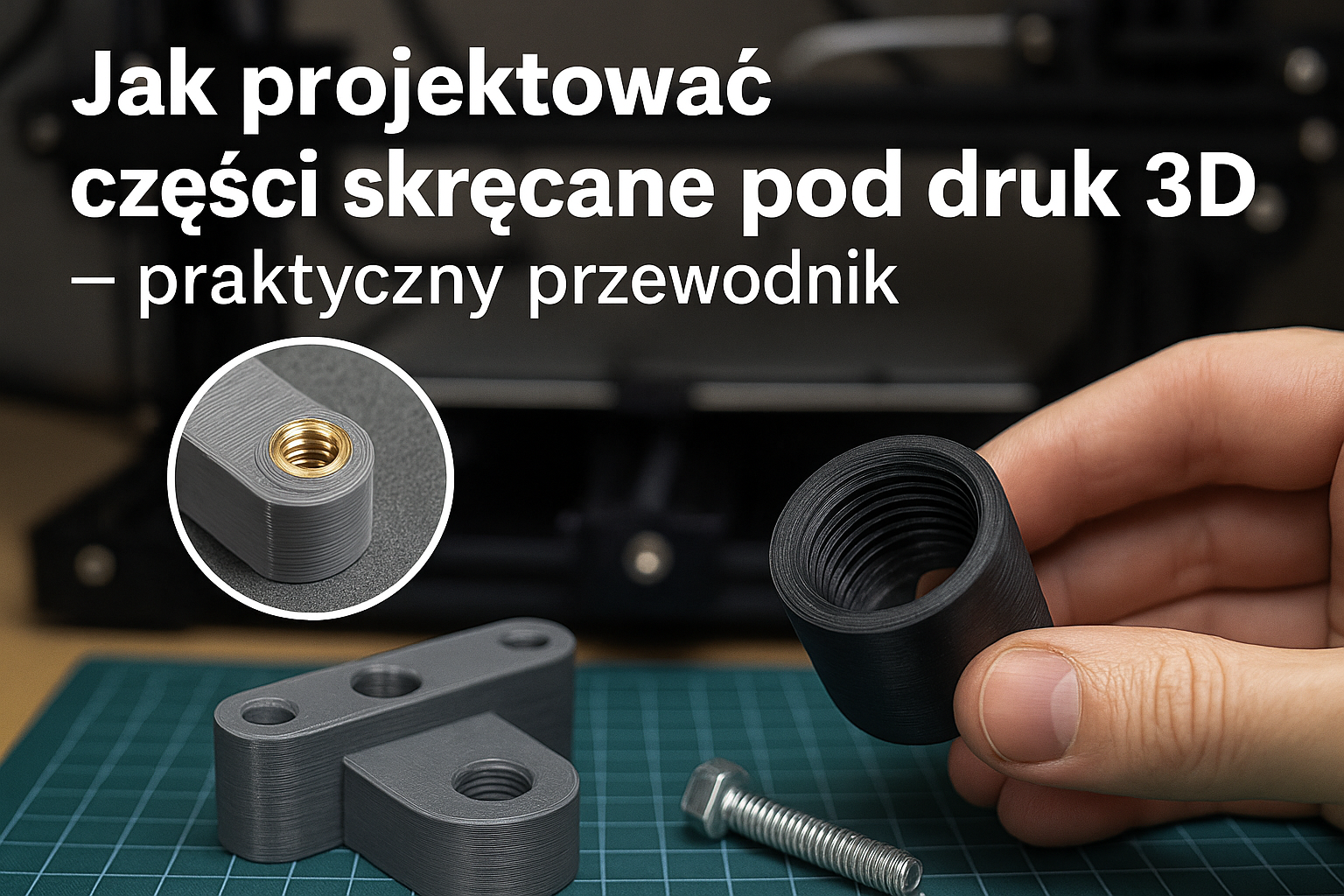Jak projektować części skręcane pod druk 3D — praktyczny przewodnik