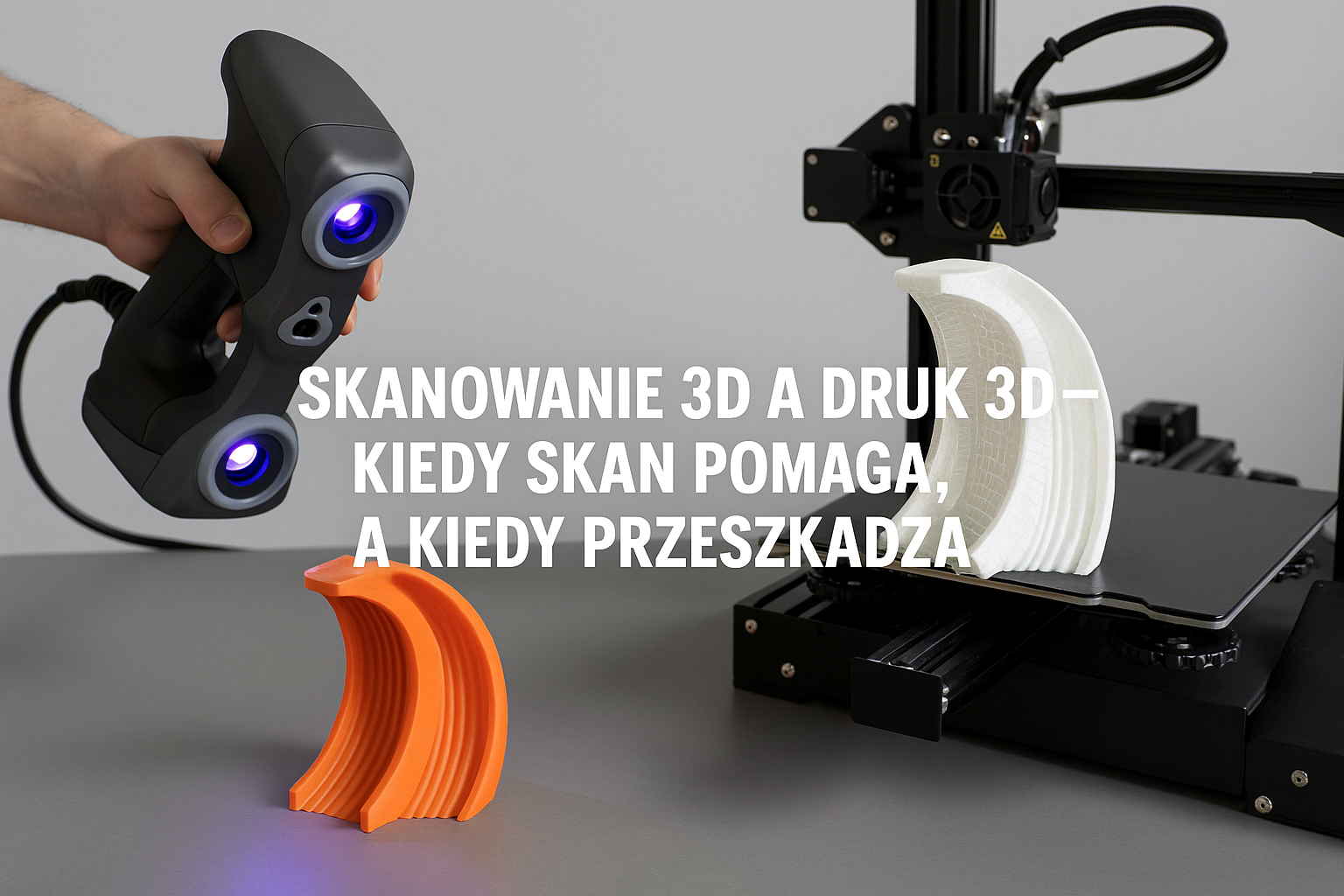 Skanowanie 3D a druk 3D – kiedy skan pomaga, a kiedy przeszkadza