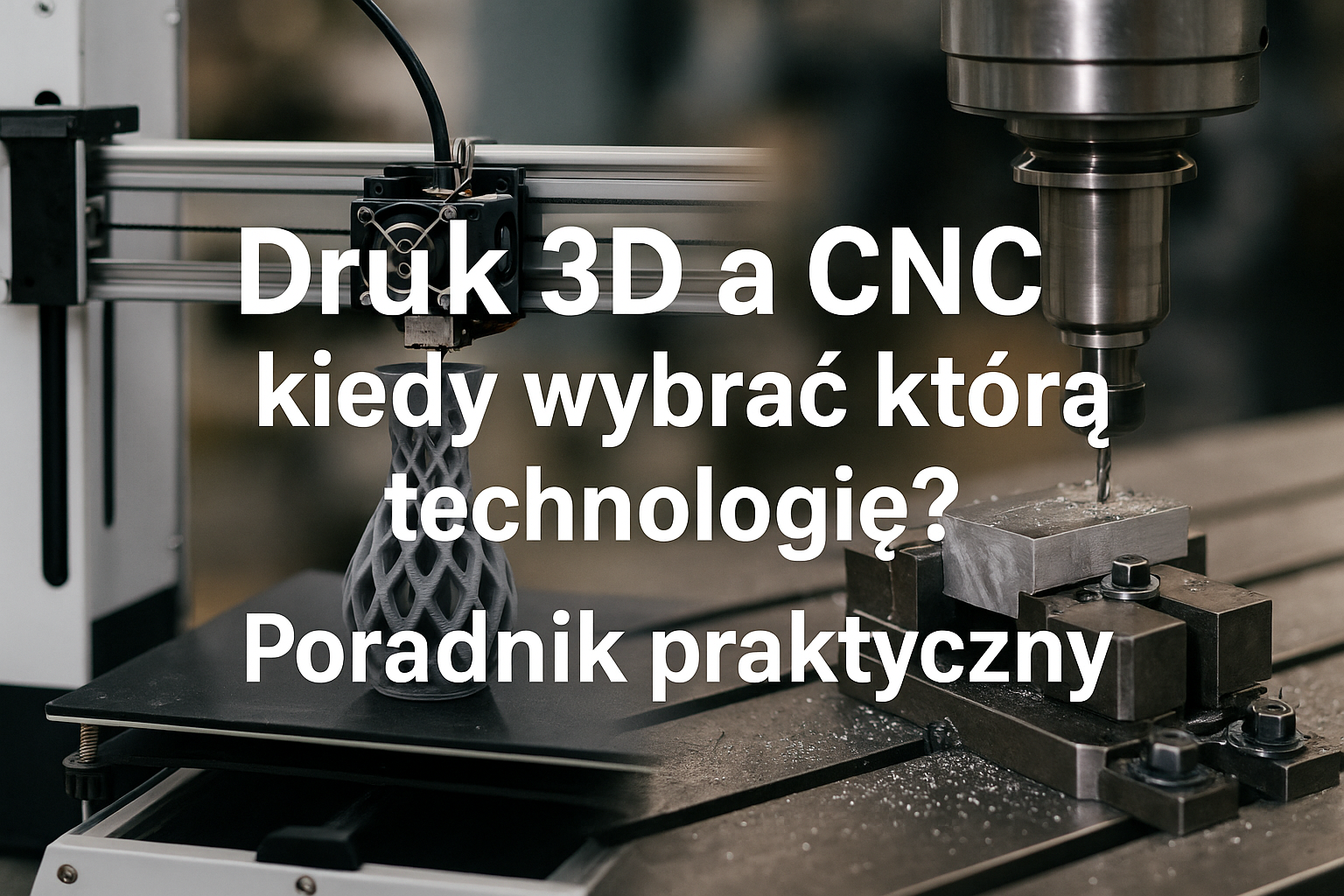 Druk 3D a CNC – kiedy wybrać którą technologię? Poradnik praktyczny