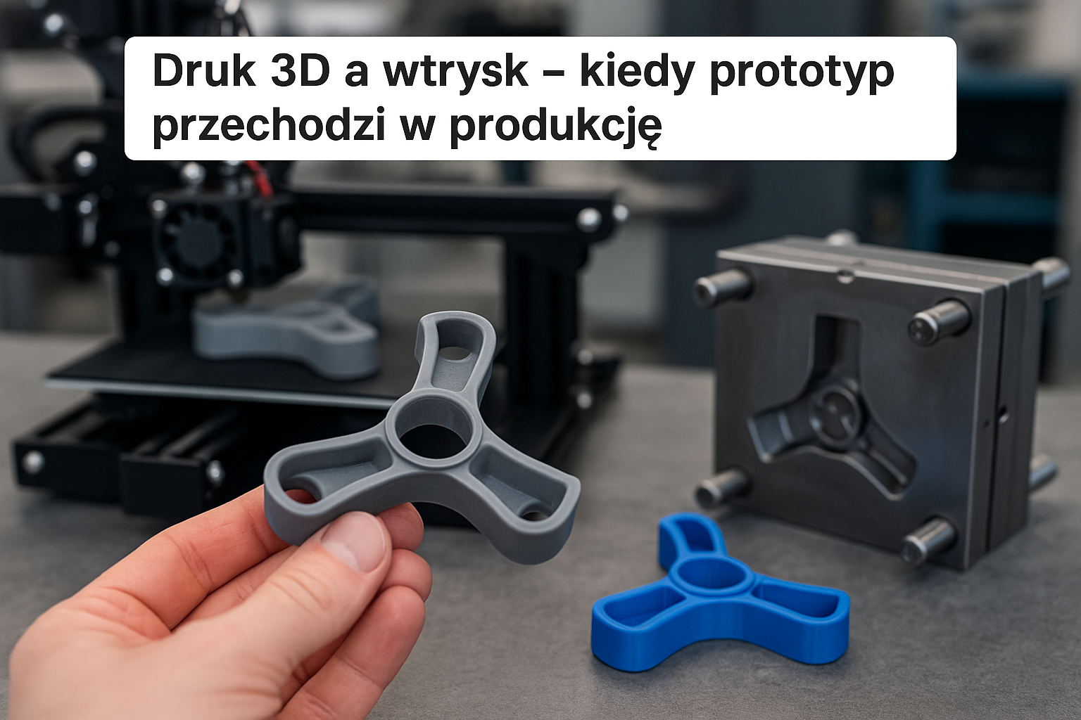 Druk 3D a wtrysk – kiedy prototyp przechodzi w produkcję