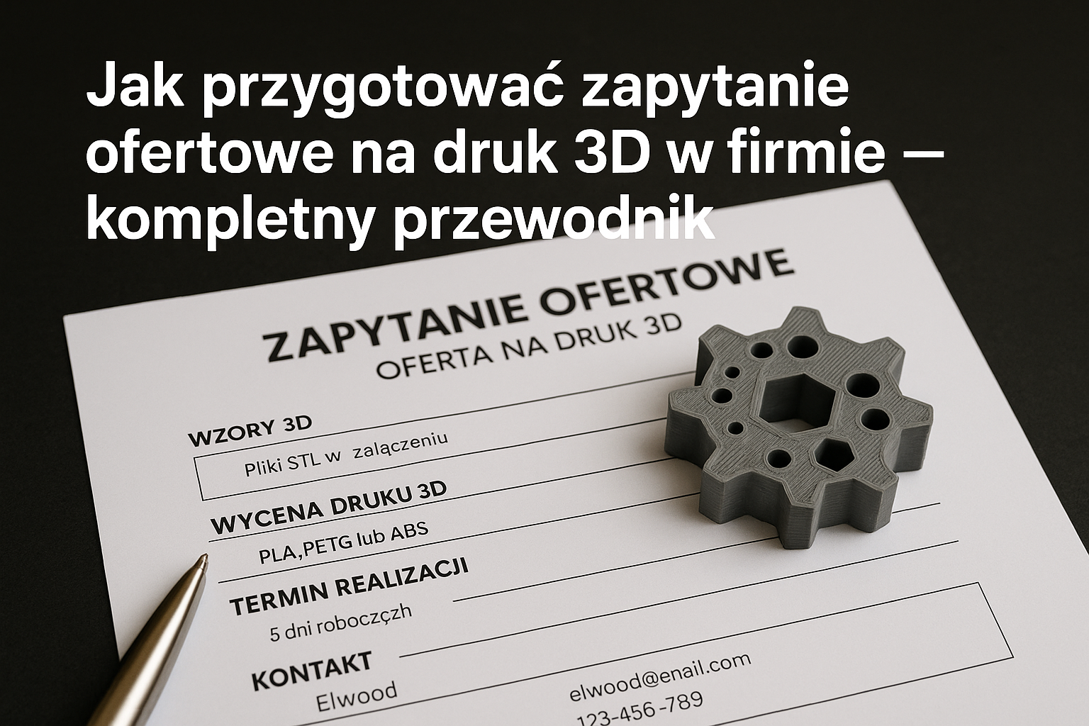 Jak przygotować zapytanie ofertowe na druk 3D w firmie — kompletny przewodnik