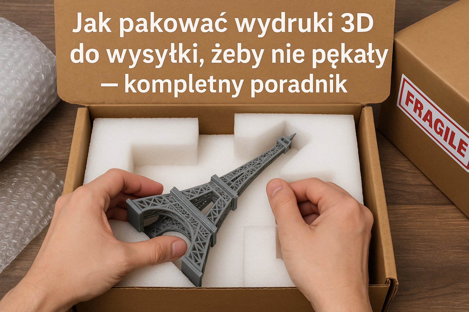 Jak pakować wydruki 3D do wysyłki, żeby nie pękały — kompletny poradnik