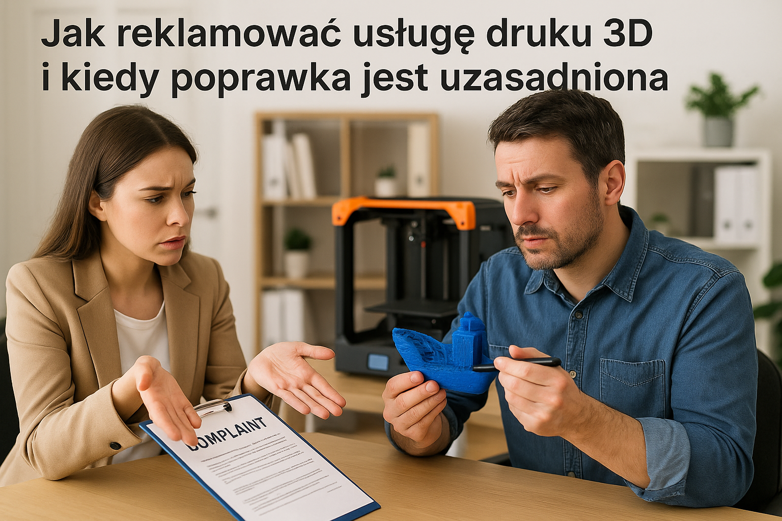 Jak reklamować usługę druku 3D i kiedy poprawka jest uzasadniona