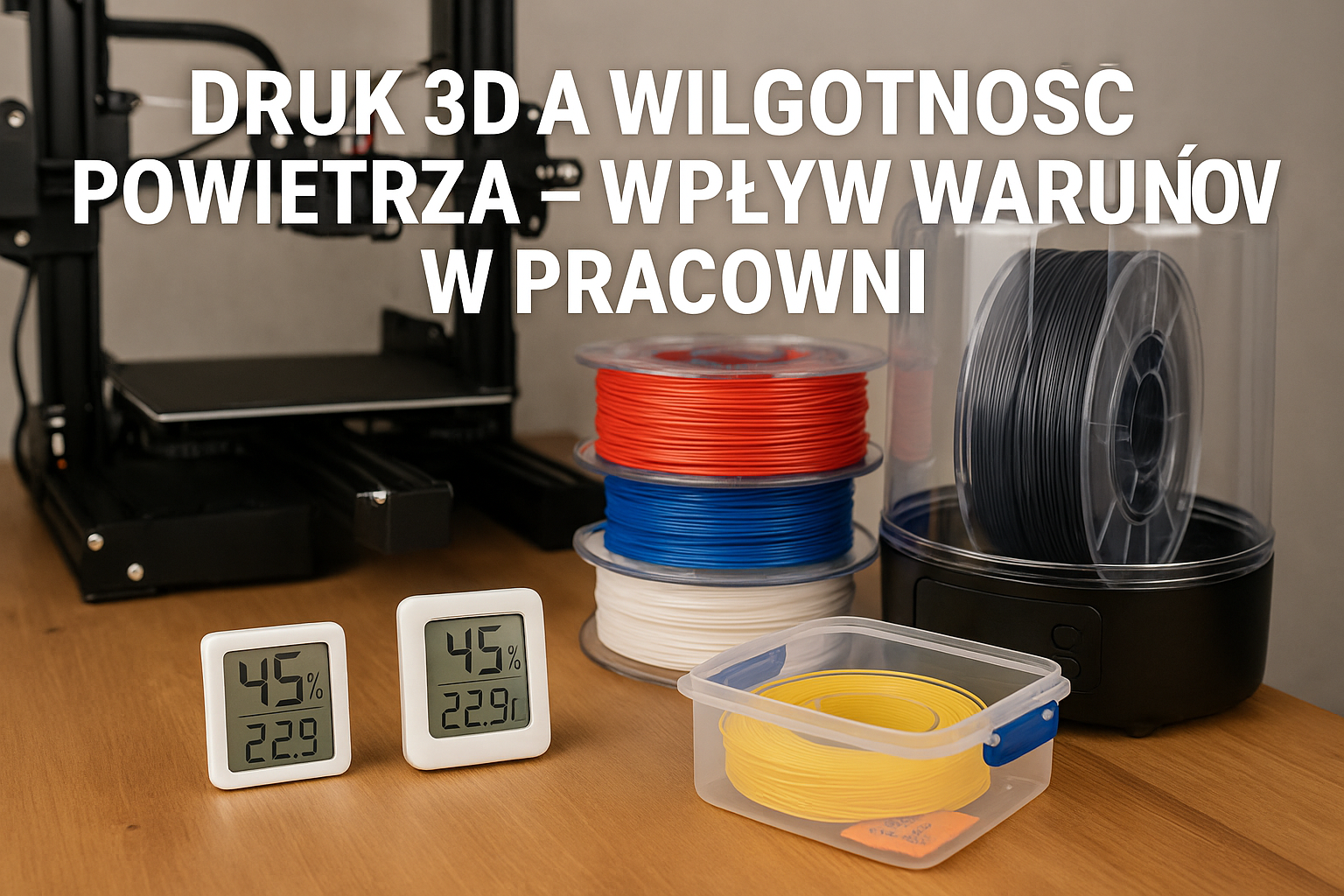 Druk 3D a wilgotność powietrza – wpływ warunków w pracowni