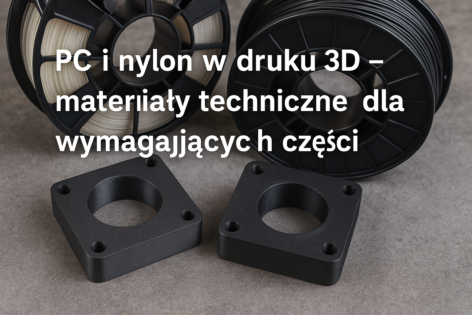 PC i nylon w druku 3D – materiały techniczne dla wymagających części