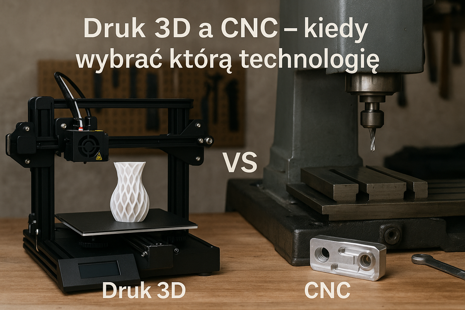 Druk 3D a CNC – kiedy wybrać którą technologię