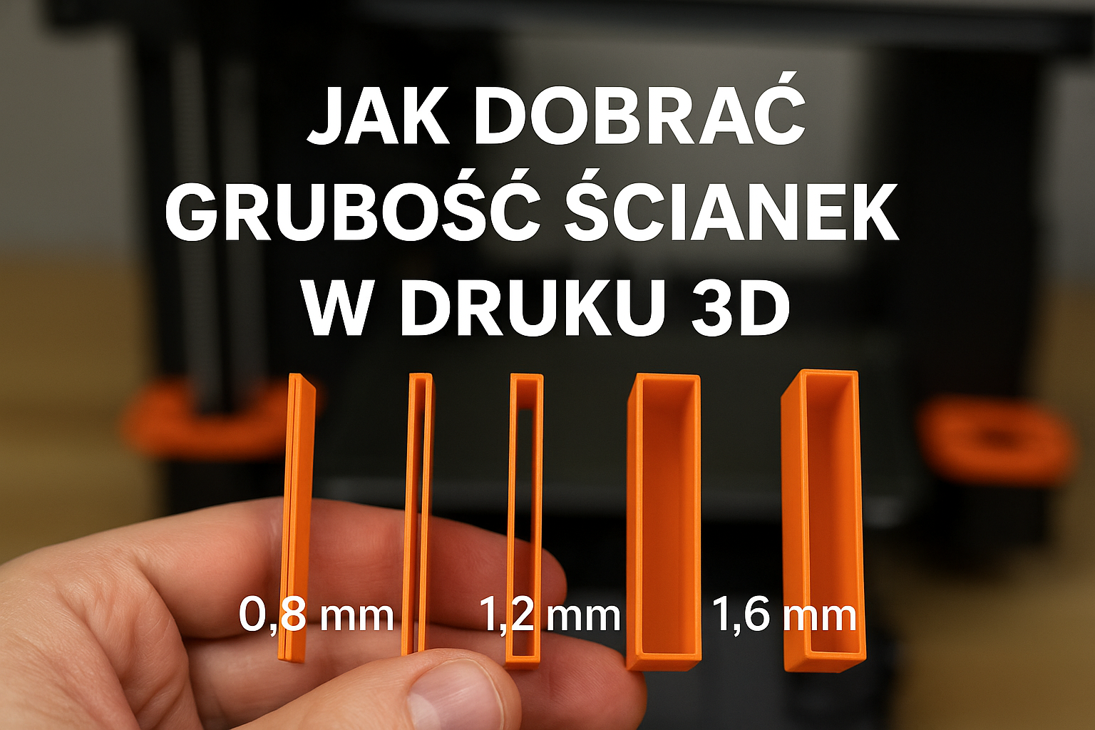 Jak dobrać grubość ścianek w druku 3D (0.8/1.2/1.6/2.0 mm)