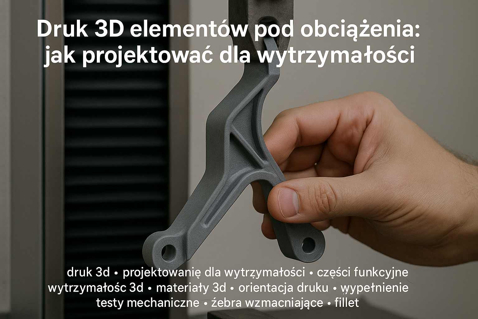 Druk 3D elementów pod obciążenia: jak projektować dla wytrzymałości