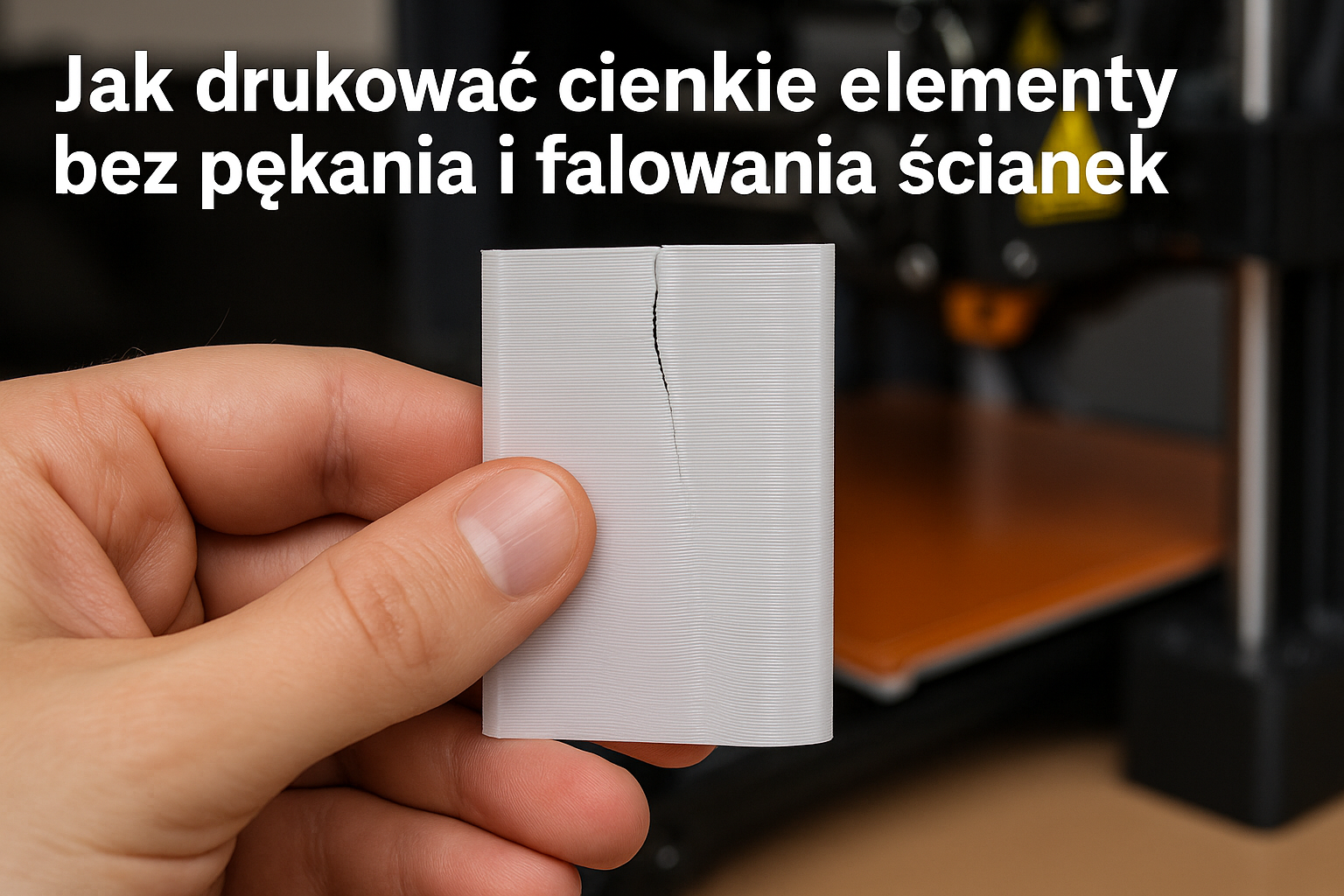 Jak drukować cienkie elementy bez pękania i falowania ścianek