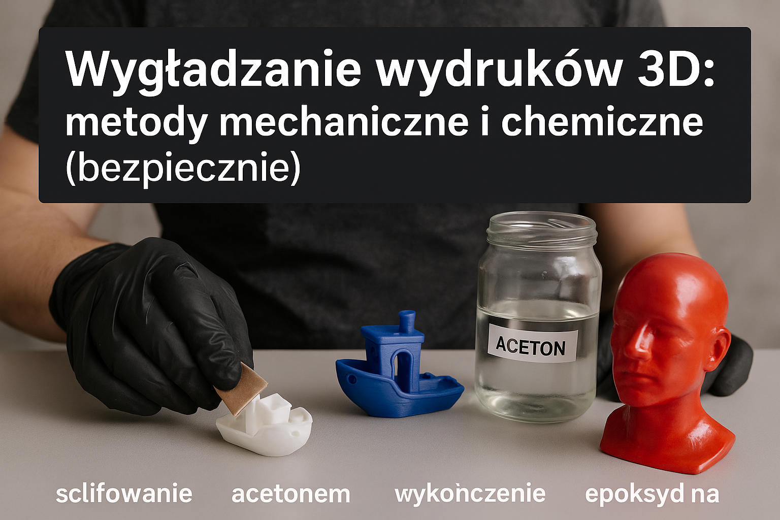 Wygładzanie wydruków 3D: metody mechaniczne i chemiczne (bezpiecznie)