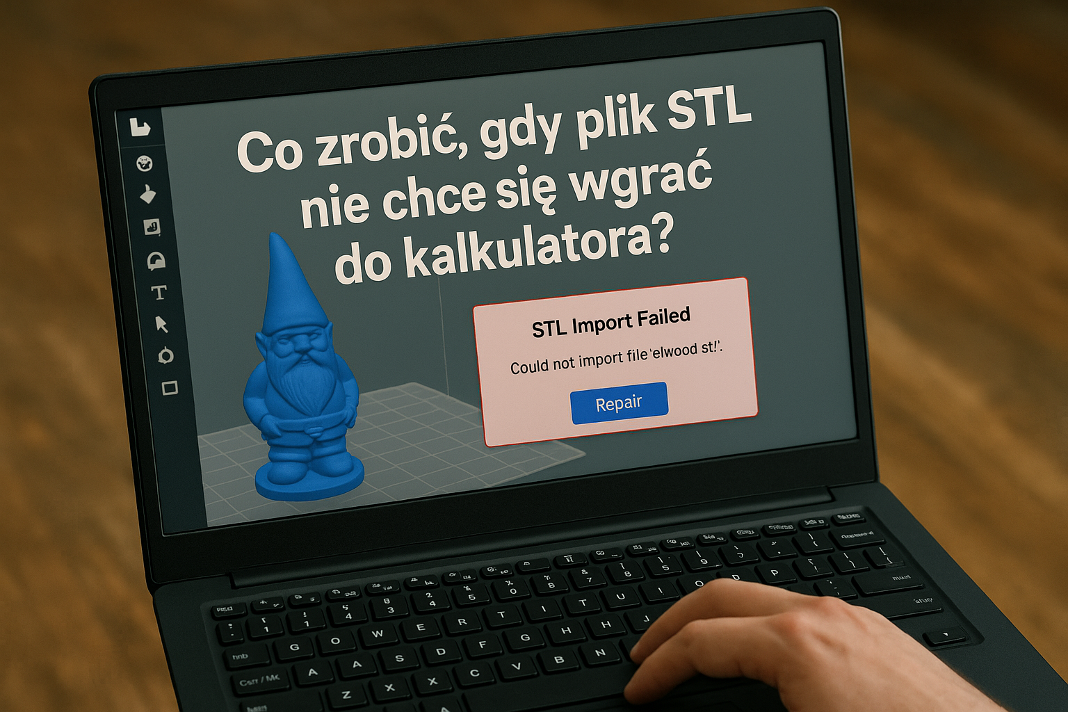 Co zrobić, gdy plik STL nie chce się wgrać do kalkulatora?
