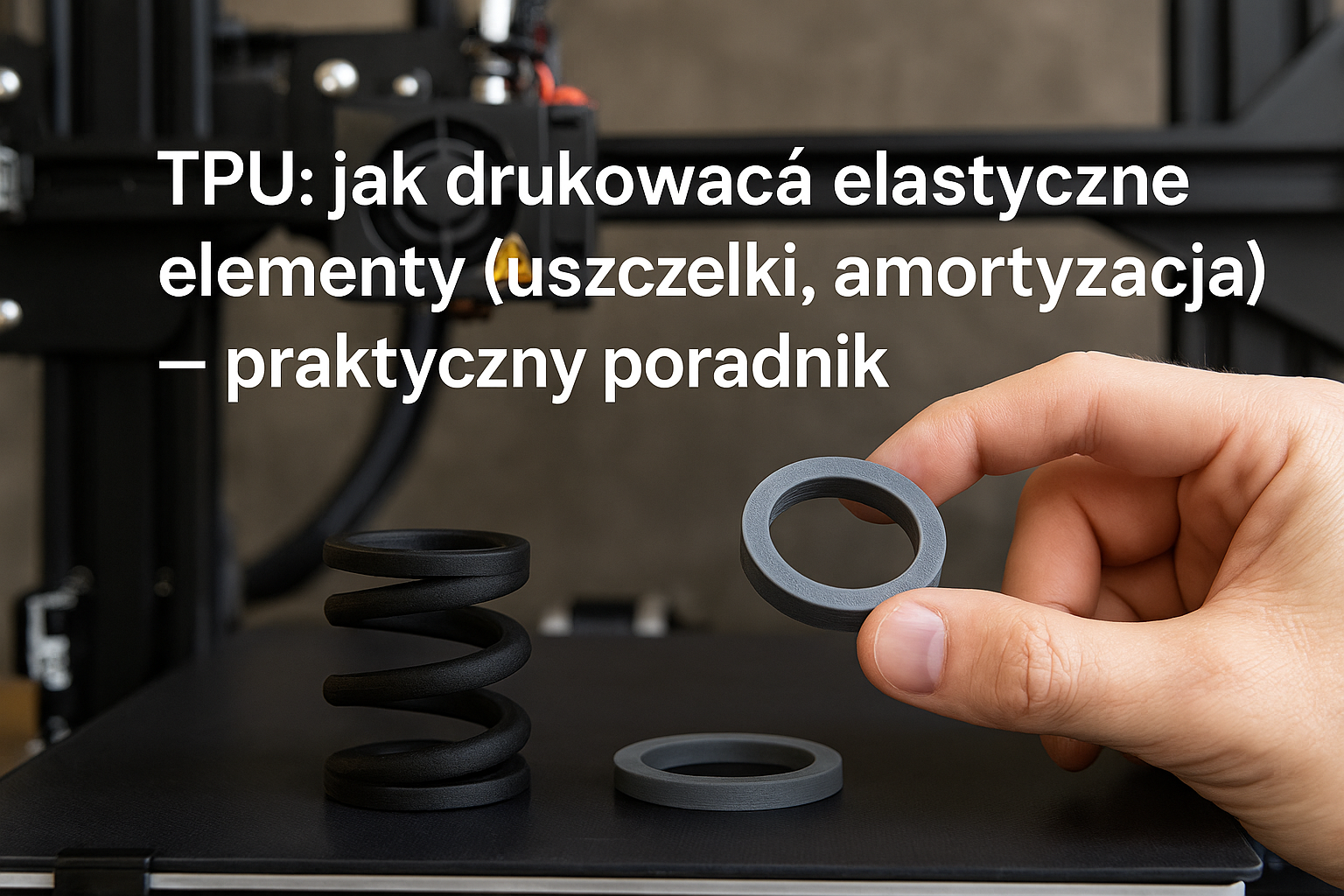 TPU: jak drukować elastyczne elementy (uszczelki, amortyzacja) — praktyczny poradnik