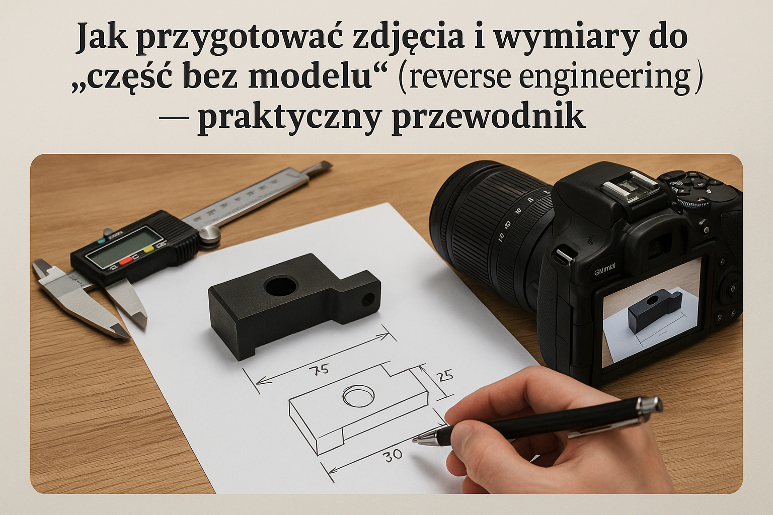 Jak przygotować zdjęcia i wymiary do “część bez modelu” (reverse engineering) — praktyczny przewodnik