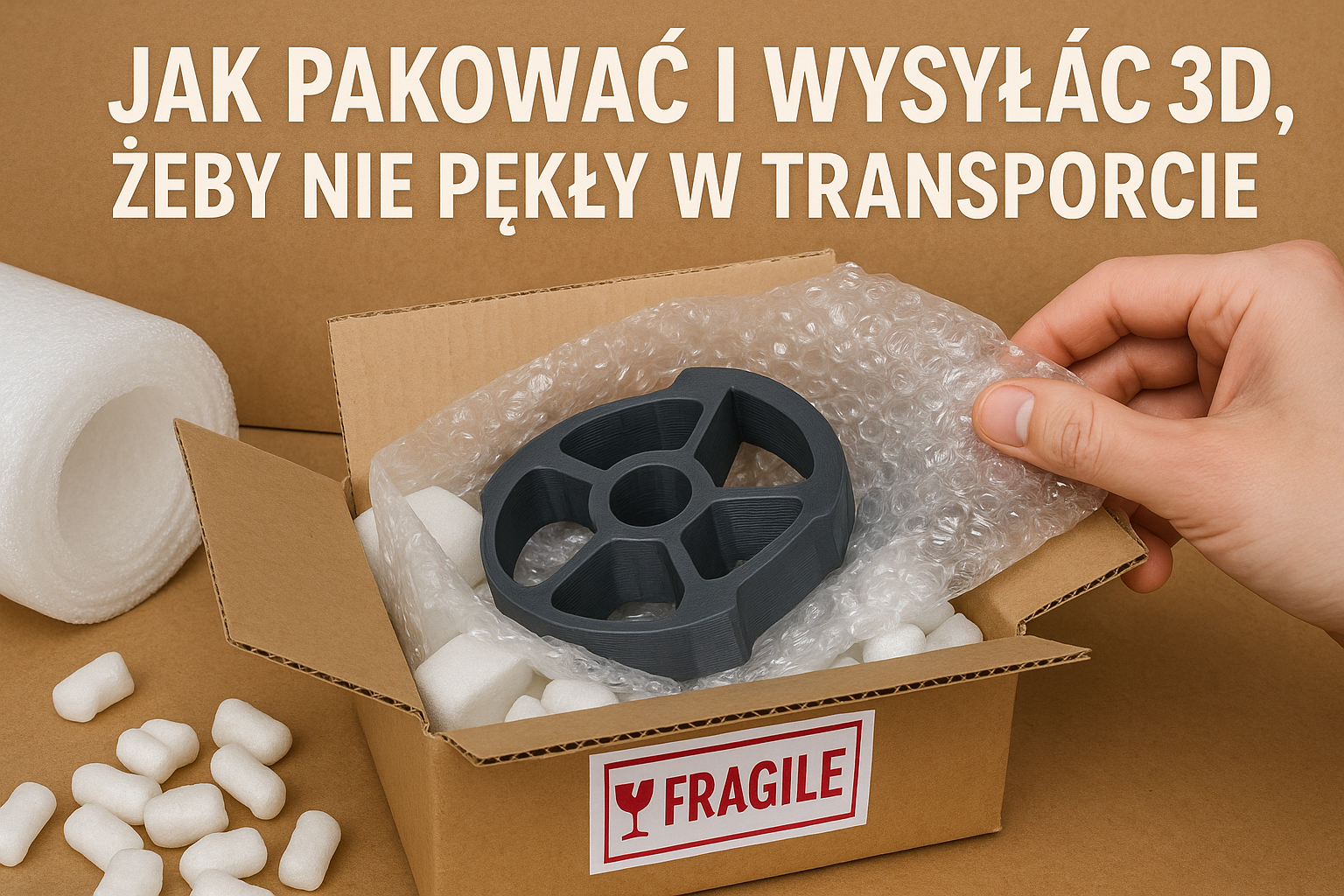 Jak pakować i wysyłać wydruki 3D, żeby nie pękły w transporcie