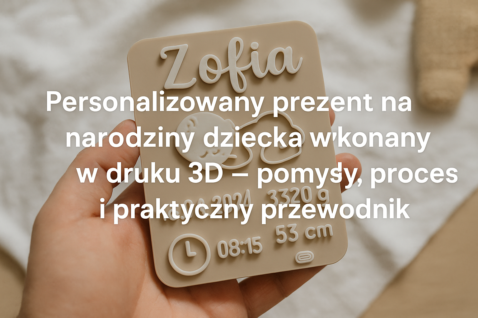 Personalizowany prezent na narodziny dziecka wykonany w druku 3D — pomysły, proces i praktyczny przewodnik