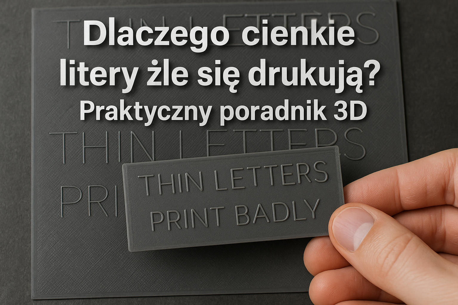 Dlaczego cienkie litery źle się drukują? Praktyczny poradnik 3D