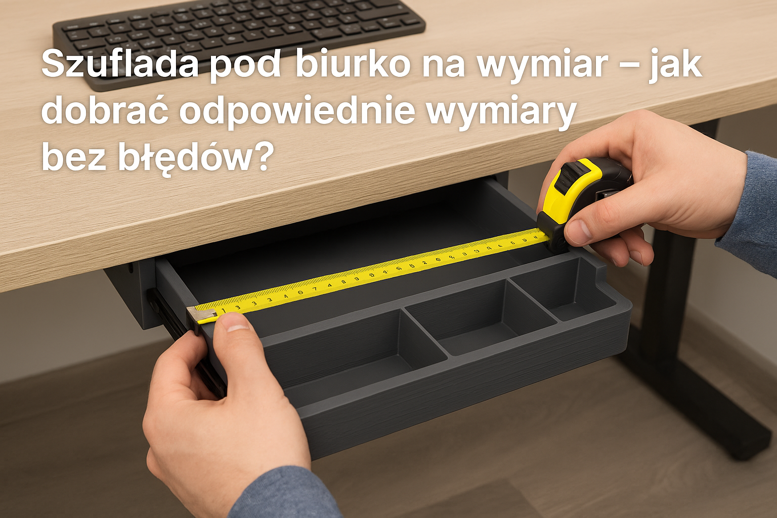 Szuflada pod biurko na wymiar – jak dobrać odpowiednie wymiary bez błędów?