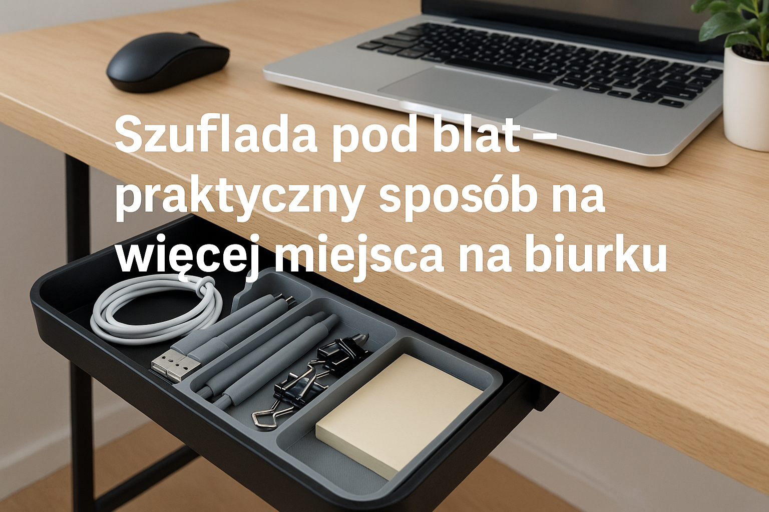 Szuflada pod blat – praktyczny sposób na więcej miejsca na biurku